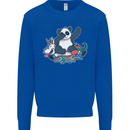 Dabbing Panda Squashing a Unicorn Funny Mens Sweatshirt Jumper Royal Blue