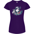 Dabbing Panda Squashing a Unicorn Funny Womens Petite Cut T-Shirt Purple