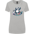 Dabbing Panda Squashing a Unicorn Funny Womens Wider Cut T-Shirt Sports Grey