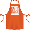 Dad Bod In Progress Funny Fathers Day Body Cotton Apron 100% Organic Orange