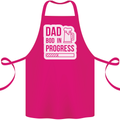 Dad Bod In Progress Funny Fathers Day Body Cotton Apron 100% Organic Pink