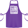 Dad Bod In Progress Funny Fathers Day Body Cotton Apron 100% Organic Purple