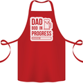 Dad Bod In Progress Funny Fathers Day Body Cotton Apron 100% Organic Red