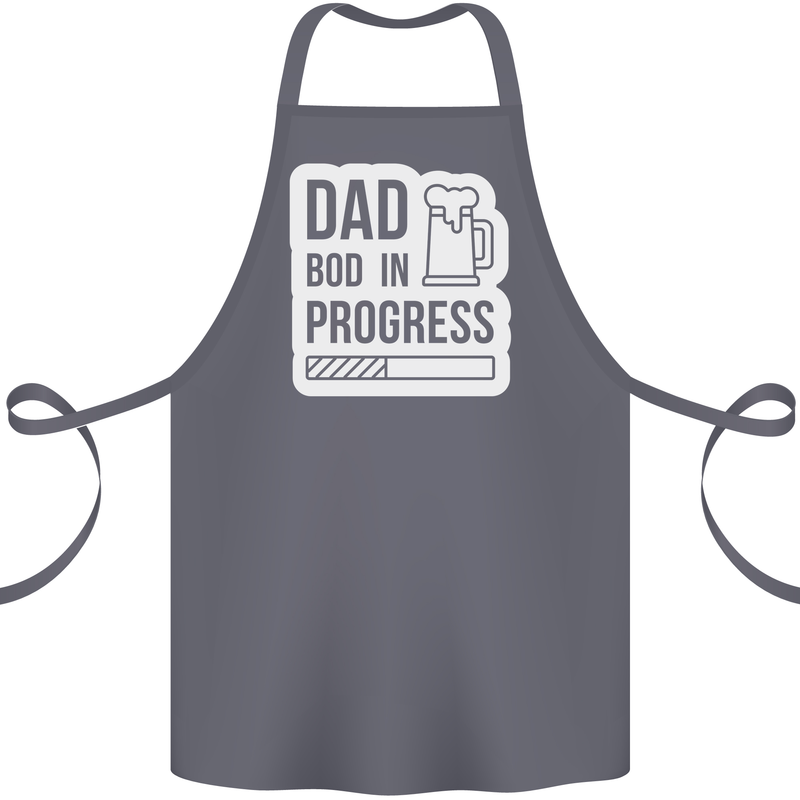 Dad Bod In Progress Funny Fathers Day Body Cotton Apron 100% Organic Steel