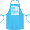 Dad Bod In Progress Funny Fathers Day Body Cotton Apron 100% Organic Turquoise