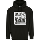 Dad Bod In Progress Funny Fathers Day Body Mens 80% Cotton Hoodie Black