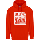 Dad Bod In Progress Funny Fathers Day Body Mens 80% Cotton Hoodie Bright Red