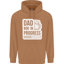 Dad Bod In Progress Funny Fathers Day Body Mens 80% Cotton Hoodie Caramel Latte