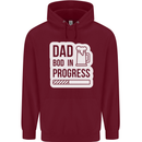 Dad Bod In Progress Funny Fathers Day Body Mens 80% Cotton Hoodie Maroon