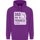 Dad Bod In Progress Funny Fathers Day Body Mens 80% Cotton Hoodie Purple