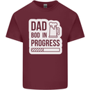 Dad Bod In Progress Funny Fathers Day Body Mens Cotton T-Shirt Tee Top Maroon
