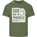 Dad Bod In Progress Funny Fathers Day Body Mens Cotton T-Shirt Tee Top Military Green