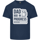 Dad Bod In Progress Funny Fathers Day Body Mens Cotton T-Shirt Tee Top Navy Blue