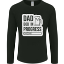 Dad Bod In Progress Funny Fathers Day Body Mens Long Sleeve T-Shirt Black