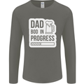 Dad Bod In Progress Funny Fathers Day Body Mens Long Sleeve T-Shirt Charcoal