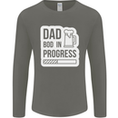 Dad Bod In Progress Funny Fathers Day Body Mens Long Sleeve T-Shirt Charcoal