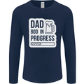 Dad Bod In Progress Funny Fathers Day Body Mens Long Sleeve T-Shirt Navy Blue