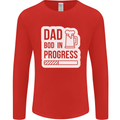 Dad Bod In Progress Funny Fathers Day Body Mens Long Sleeve T-Shirt Red