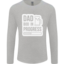 Dad Bod In Progress Funny Fathers Day Body Mens Long Sleeve T-Shirt Sports Grey
