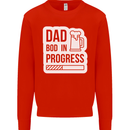 Dad Bod In Progress Funny Fathers Day Body Mens Sweatshirt Jumper Bright Red