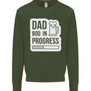 Dad Bod In Progress Funny Fathers Day Body Mens Sweatshirt Jumper Forest Green