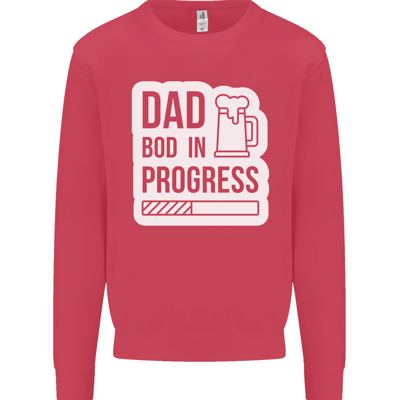 Dad Bod In Progress Funny Fathers Day Body Mens Sweatshirt Jumper Heliconia