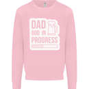 Dad Bod In Progress Funny Fathers Day Body Mens Sweatshirt Jumper Light Pink