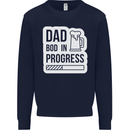 Dad Bod In Progress Funny Fathers Day Body Mens Sweatshirt Jumper Navy Blue