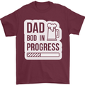 Dad Bod In Progress Funny Fathers Day Body Mens T-Shirt Cotton Gildan Maroon