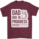 Dad Bod In Progress Funny Fathers Day Body Mens T-Shirt Cotton Gildan Maroon