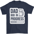 Dad Bod In Progress Funny Fathers Day Body Mens T-Shirt Cotton Gildan Navy Blue