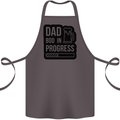 Dad Bod In Progress Funny Fathers Day Cotton Apron 100% Organic Dark Grey
