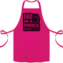 Dad Bod In Progress Funny Fathers Day Cotton Apron 100% Organic Pink