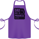 Dad Bod In Progress Funny Fathers Day Cotton Apron 100% Organic Purple