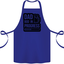 Dad Bod In Progress Funny Fathers Day Cotton Apron 100% Organic Royal Blue