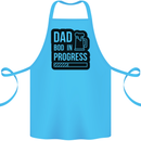 Dad Bod In Progress Funny Fathers Day Cotton Apron 100% Organic Turquoise