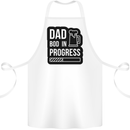 Dad Bod In Progress Funny Fathers Day Cotton Apron 100% Organic White