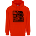 Dad Bod In Progress Funny Fathers Day Mens 80% Cotton Hoodie Bright Red