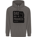 Dad Bod In Progress Funny Fathers Day Mens 80% Cotton Hoodie Charcoal