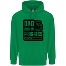 Dad Bod In Progress Funny Fathers Day Mens 80% Cotton Hoodie Irish Green