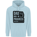 Dad Bod In Progress Funny Fathers Day Mens 80% Cotton Hoodie Light Blue