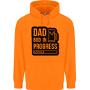 Dad Bod In Progress Funny Fathers Day Mens 80% Cotton Hoodie Orange