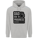 Dad Bod In Progress Funny Fathers Day Mens 80% Cotton Hoodie Sports Grey