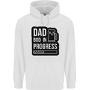 Dad Bod In Progress Funny Fathers Day Mens 80% Cotton Hoodie White