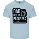 Dad Bod In Progress Funny Fathers Day Mens Cotton T-Shirt Tee Top Light Blue