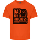 Dad Bod In Progress Funny Fathers Day Mens Cotton T-Shirt Tee Top Orange