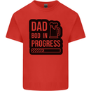 Dad Bod In Progress Funny Fathers Day Mens Cotton T-Shirt Tee Top Red