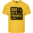 Dad Bod In Progress Funny Fathers Day Mens Cotton T-Shirt Tee Top Yellow