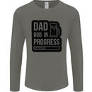 Dad Bod In Progress Funny Fathers Day Mens Long Sleeve T-Shirt Charcoal