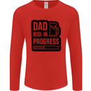 Dad Bod In Progress Funny Fathers Day Mens Long Sleeve T-Shirt Red